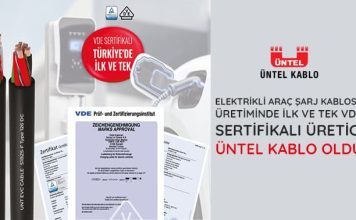 untel-kablo-elektrikli-arac-sarj-kablosu-uretiminde-ilk-ve-tek-vde-sertifikali-uretici-oldu